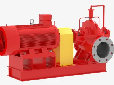 Split Case Centrifugal Fire Pump 3D model