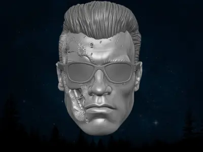 Terminator fan art 3D printable file for action figures 3D print model