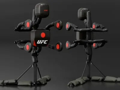 UFC Body Action Striking Trainer Black 3D model