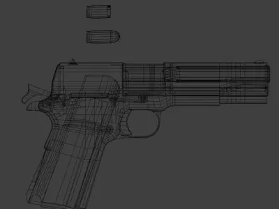 M1911A2 Free low-poly 3D model