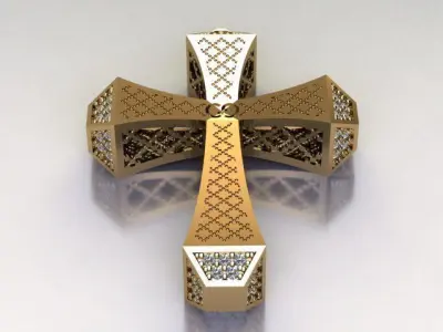 cross necklace 3D print model purchase