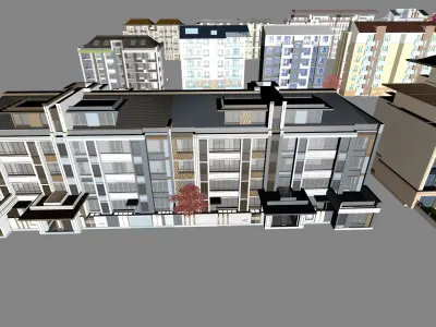 Buildings City building industrial park commercial housing 3D model V11