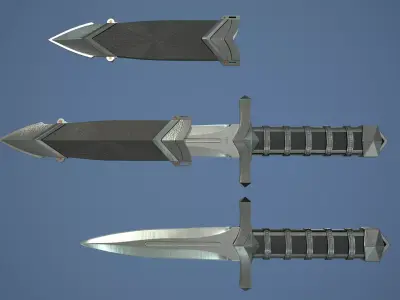 Dagger Free low-poly 3D model purchase