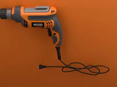 Rigid 8 Amp 38 inCorded DrillDriver Low-poly 3D model