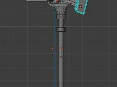 Steampunk AXE Low poly Low-poly 3D model