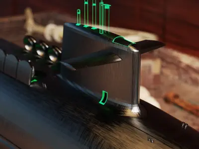 French Submarine SNLE 3D print model