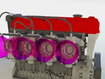Mazda BPZE Engine  4 cylinder 16v mx5 3D model