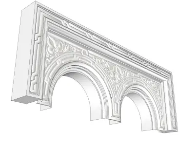 indian jodhpuri stone chatri 3d model  3D model