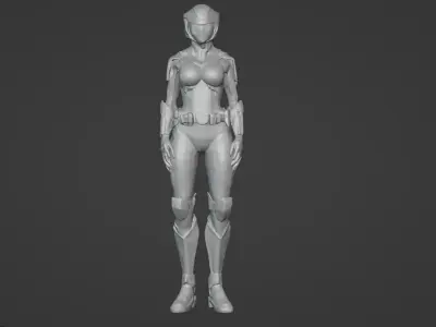 Advanced Female Ranger 84 - Sci-Fi Warrior Heroine   3D print model