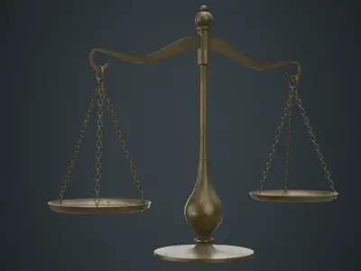 Balance Scale 1C Low-poly 3D model