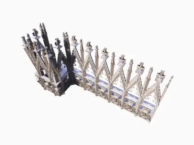  Modular Gothic Balustrade Stone Set 