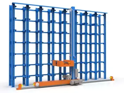 3D designed mini load AS RS rack system 3D model