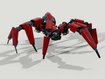 Robot Spider Low-poly 3D model purchase