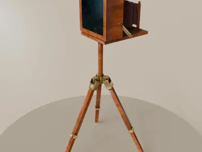 XIX century vintage camera model Low-poly 3D model