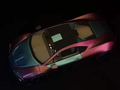 high detailed high poly supercar model rigged Free 3D model