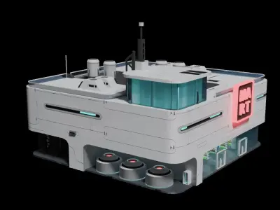 Sci-fi supermarket 3D model