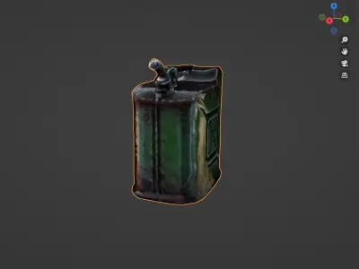 Old Gasoline Can - PBR Textures Low-poly 3D model