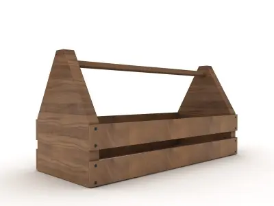 Wooden Toolbox 3D model