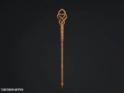 Wooden Staff 3D model