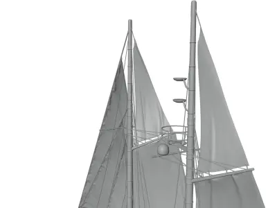 Recreation sailboat 3D model
