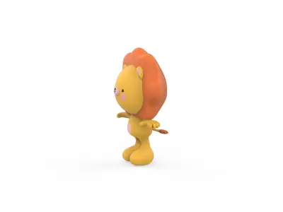 Character009 Lion Animal Low-poly 3D model