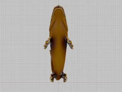 Porcelain Fish Gold Red - The Witcher 3 Blood and Wine Free low-poly 3D model
