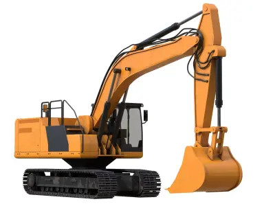 Excavators 336 Low-poly 3D model