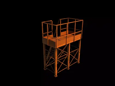 industrial work platform 3D model