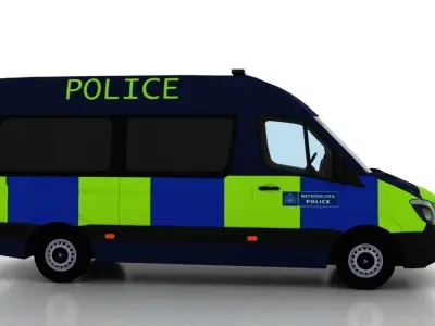 Mercedes Benz Sprinter L2H2 2015 England Police Passenger UK 3D model