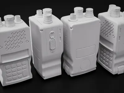High-Poly model of Harris RF-5800 Falcon II radiostation 3D model