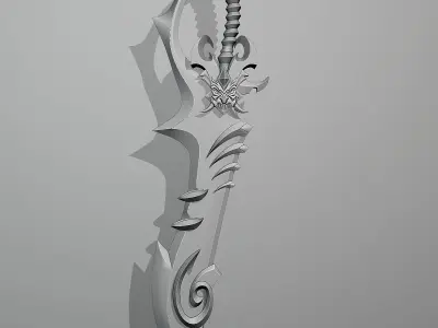Stylized viking sword 1 3D model