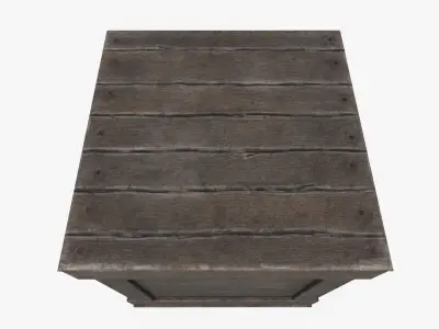 Medieval Box  Low-poly 3D model