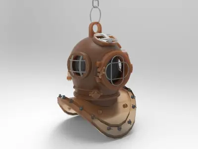 DIVING HELM KEY CHAIN 3D print model