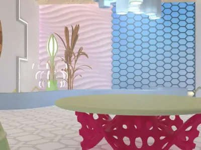 Science Fiction Futuristic Interior 3D model