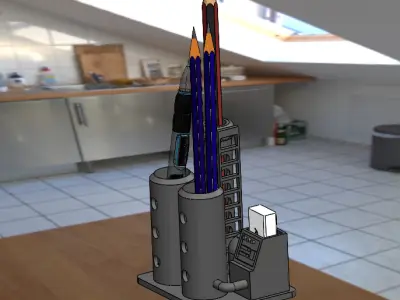 Industrial Desk Organizer 3D print model