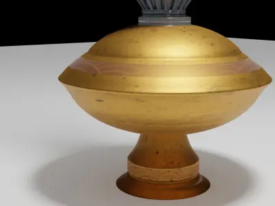 Old Gas Lamp 3D Model 3D model