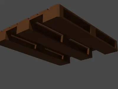 Low Poly Pallet lego brick Low-poly 3D model