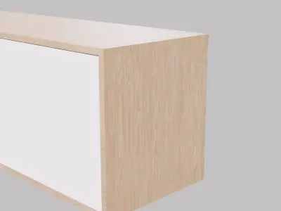 TV Stand Modern Wooden Media Console 3D model