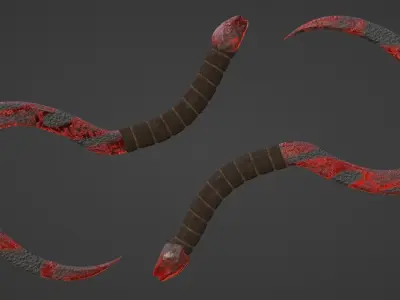 Cronus Sickle - Red 3D model