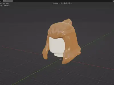 Custom3Dprint Minifigure Accessory - Minifigure Hair S3 - 04 3D print model