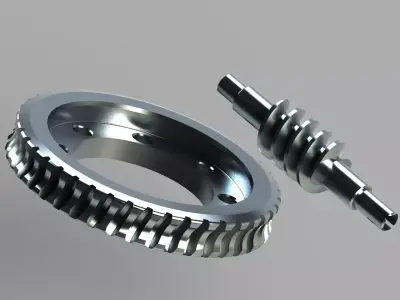Worm pair Free 3D model
