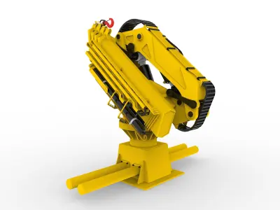 Foldable Boom Crane 3D model