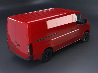 Modern Euro Panel Van PRB Textures Low-poly 3D model