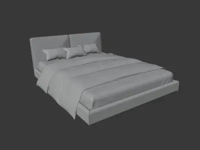 3d Realistic Bed Model With interior 3D model