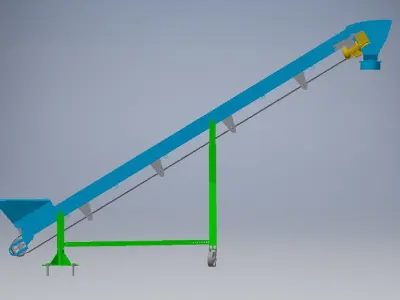 Belt conveyor 3D model 3D model