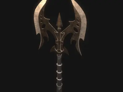 Weapons Axe Low-poly 3D model