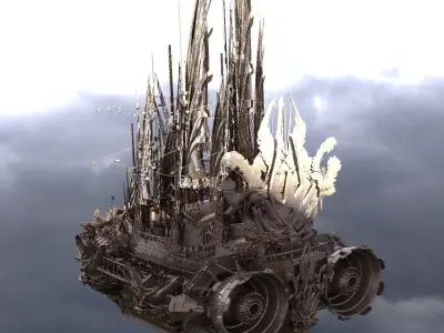 Samurai Airship Dragon Master 3 3D model