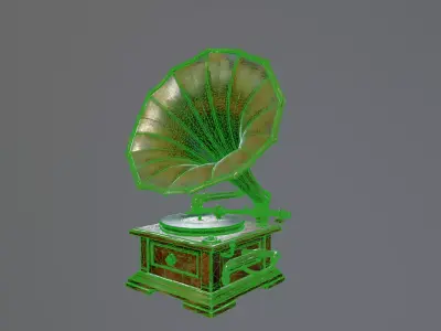 gramaphone 3D model