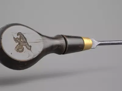 Game Ready Medieval Screwdriver Low-poly 3D model