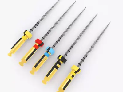 3D ENDODONTIC FILES SET Low-poly 3D model